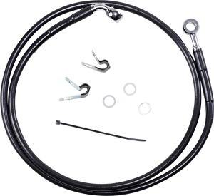 Extended Length Black Vinyl Brake Line Kit Black Oversize [+203 mm (8'')], 1, nordicamoto.ro