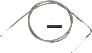 Stainless Braided Throttle Cable Silver