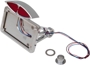 Side-mount Deco Taillight With License Plate Mount Chrome