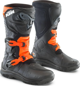 Motorkerékpáros túra-/kalandcipő, KTM Corozal Drystar csizma, narancssárga/fekete, nordicamoto.ro