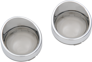 Visor-style Bezel And Lens For Deuce-style Turn Signals Chrome, 1, nordicamoto.ro