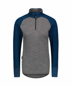 SVALA Shirt Merino Extreme Zip-Neck raglan blue/grey XL, 1, nordicamoto.ro