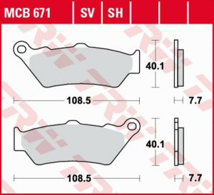 TRW szinterezett STREET hátsó fékbetétek a BMW R 1200/1250 GS / ADV / R / RS / RT (2013-tól) / K 1600GT / GTL (2011-től) modellekhez, nordicamoto.ro