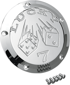 Chrome Billet Derby Cover Chrome, 2, nordicamoto.ro