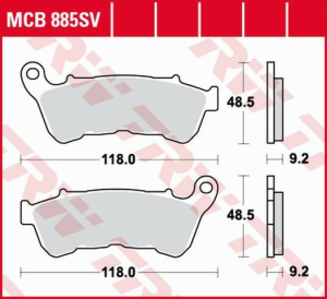 TRW szinterezett első fékbetétek a HARLEY-DAVIDSON XL 883 '14–'19 / XL 1200 '14–'19 modellekhez, nordicamoto.ro