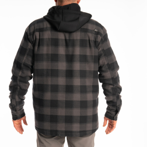 Targhee Fleece Lined Flannel Hoodie Black - Monument (Non-Current), 5, nordicamoto.ro