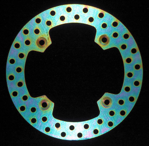 Round D-series Fixed Offroad Brake Rotor Silver, Stainless Steel
