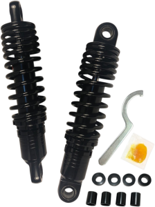 Premium Ride-height Adjustable Shocks Anodized, Black, 1, nordicamoto.ro