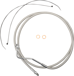 Designer Series Dot Abs-specific Mid Brake Line Kit Silver, Polished, 1, nordicamoto.ro