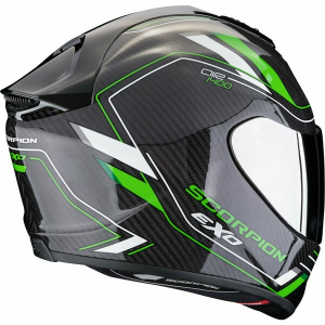 SCORPION EXO-1400 EVO II CARBON AIR MIRAGE teljes arcú bukósisak, fekete/zöld, M méret, 2, nordicamoto.ro