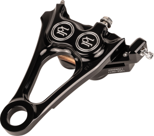 4-piston Differential-bore Rear Caliper Black, Gloss