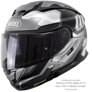 SHOEI GT-AIR3 AGILITY TC-5 teljes arcú sisak, fehér/matt fekete, S-es méret, 5, nordicamoto.ro