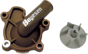 Supercooler Water Pump Cover And Impeller Kit Magnesium, Powder-coated