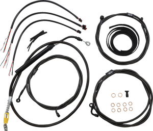 Complete Midnight Braided Handlebar Cable/brake Line Kit Black