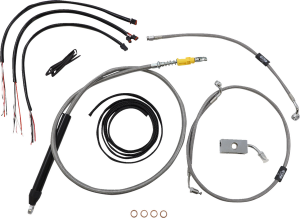 Complete Stainless Braided Handlebar Cable/brake Line Kit Silver, 1, nordicamoto.ro