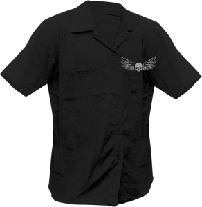 Ride Low Skull Printed Shop Shirt Black