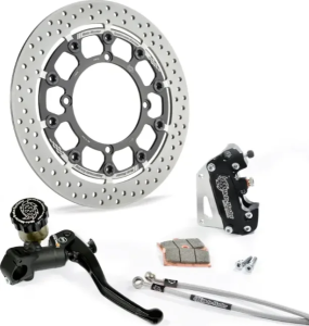 Supermoto versenykészlet, fekete–rozsdamentes acél, nordicamoto.ro