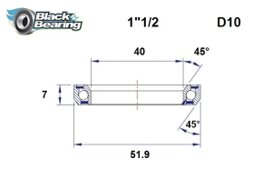 Headset Bearing, 1, nordicamoto.ro