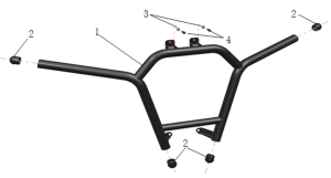 CFMOTO 620 / 625 / 620-625 TOURING ATV elülső védőrudazat – fekete, 4, nordicamoto.ro