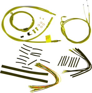 Complete Stainless Braided Handlebar Cable/brake Line Kit Silver