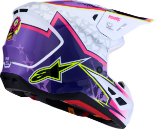 Alpinestars S-M7 Blaster sisak, lila/rózsaszín/fehér, M-es méret, 5, nordicamoto.ro