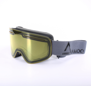 AMOQ Vision Snow Goggles Dark Grey-Black - Yellow, 4, nordicamoto.ro