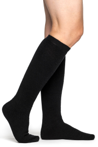 Woolpower zokni, térdig érő, 400 merinó, fekete, 36–39, nordicamoto.ro