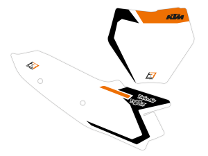 Pre-cut Number Plates With Graphics Black, White, 1, nordicamoto.ro