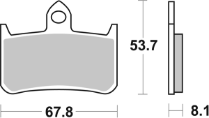 Hf Street Ceramic Organic Brake Pads, 1, nordicamoto.ro