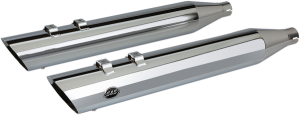 Slash Cut Slip-on Mufflers Chrome, 1, nordicamoto.ro
