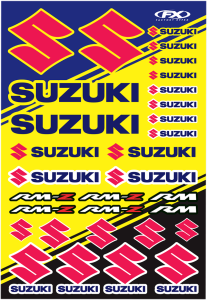 Sticker Sheet Black, Blue, Yellow, 1, nordicamoto.ro