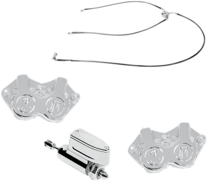 4-piston Rear Caliper/brake Kit For H-d Fl Trike Chrome, 1, nordicamoto.ro