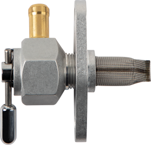 Power-flo Hex Fuel Valve Silver, 1, nordicamoto.ro