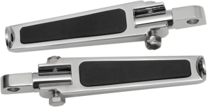 Footpegs With Rubber Inlay Silver
