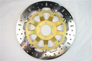 Round Pro-lite Brake Rotor Gold, Silver, Stainless Steel