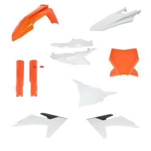 Acerbis KTM SX/SX-F 23–24 teljes műanyag karosszériakészlet, narancssárga/fehér, 1, nordicamoto.ro