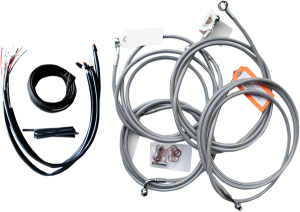Complete Stainless Braided Handlebar Cable/brake Line Kit Silver, 1, nordicamoto.ro