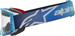 Ochelari Alpinestars Supertech Dura Air Fluid Albastru/Argintiu/Lentila Clara, 5, nordicamoto.ro