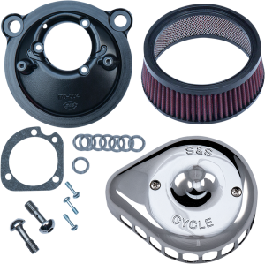 Mini Teardrop Stealth Air Cleaner Kit Silver, 1, nordicamoto.ro