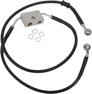 Extended Length Brake Line Black, Vinyl Coated