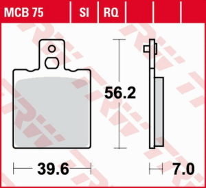 TRW Organic SPORT hátsó fékbetétek az APRILIA AF-1 250 '90-es modellhez -/RS 250 '95 -/DUCATI MONSTER 600/620/695/750/800/900/996/1000 '98 -'08/MOTO GUZZI V75/V10/V11 '91 -'06, nordicamoto.ro