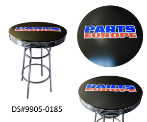 Round Pub Table Black
