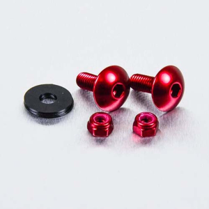 License Plate Screws Red, 1, nordicamoto.ro