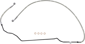 Braided Front Brake Line Chrome, Sterling Chromite® Ii