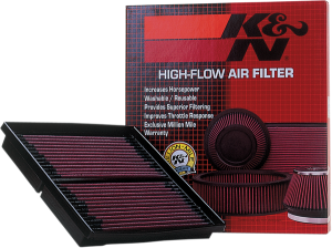 High-flow Air Filter Black, Red, 1, nordicamoto.ro