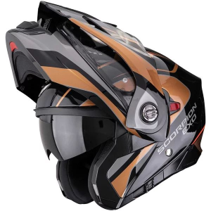 SCORPION ADX-2 KAMPS L Fekete/Réz színű, felhajtható túra-/kalandmotoros sisak, 2, nordicamoto.ro