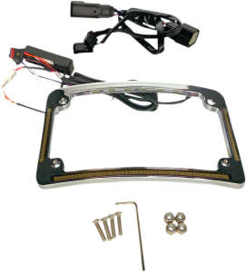 Plug & Play Run/brake/turn Led Radius License Plate Frame Amber, Red, White