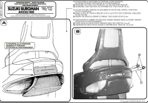 Kappa főváz a SUZUKI BURGMAN 250/400 '98–'02 modellekhez