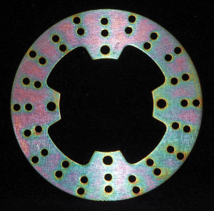 Round D-series Fixed Offroad Brake Rotor Silver, Zinc
