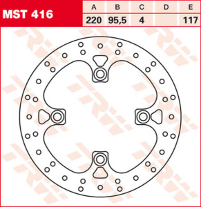 Round Fixed Brake Rotor 220-250mm Steel, 2, nordicamoto.ro